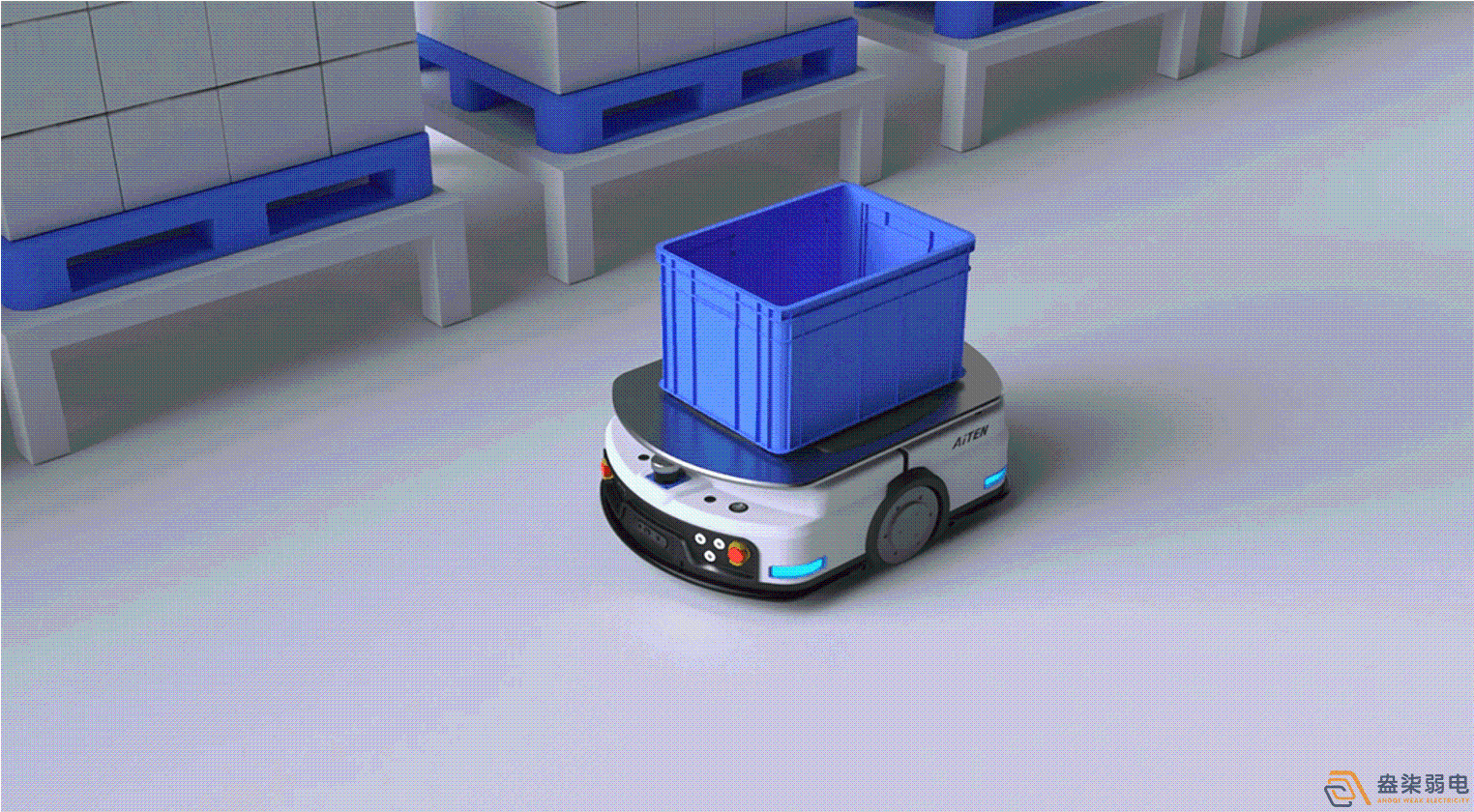 潛伏機(jī)器人頂升60公分，全廠任意穿梭